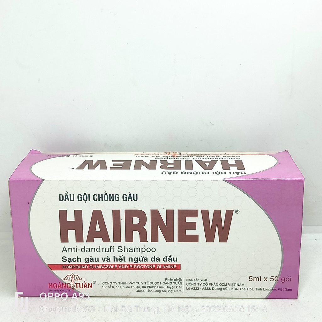 Dầu gội chống gàu Hainew hộp 50 gói