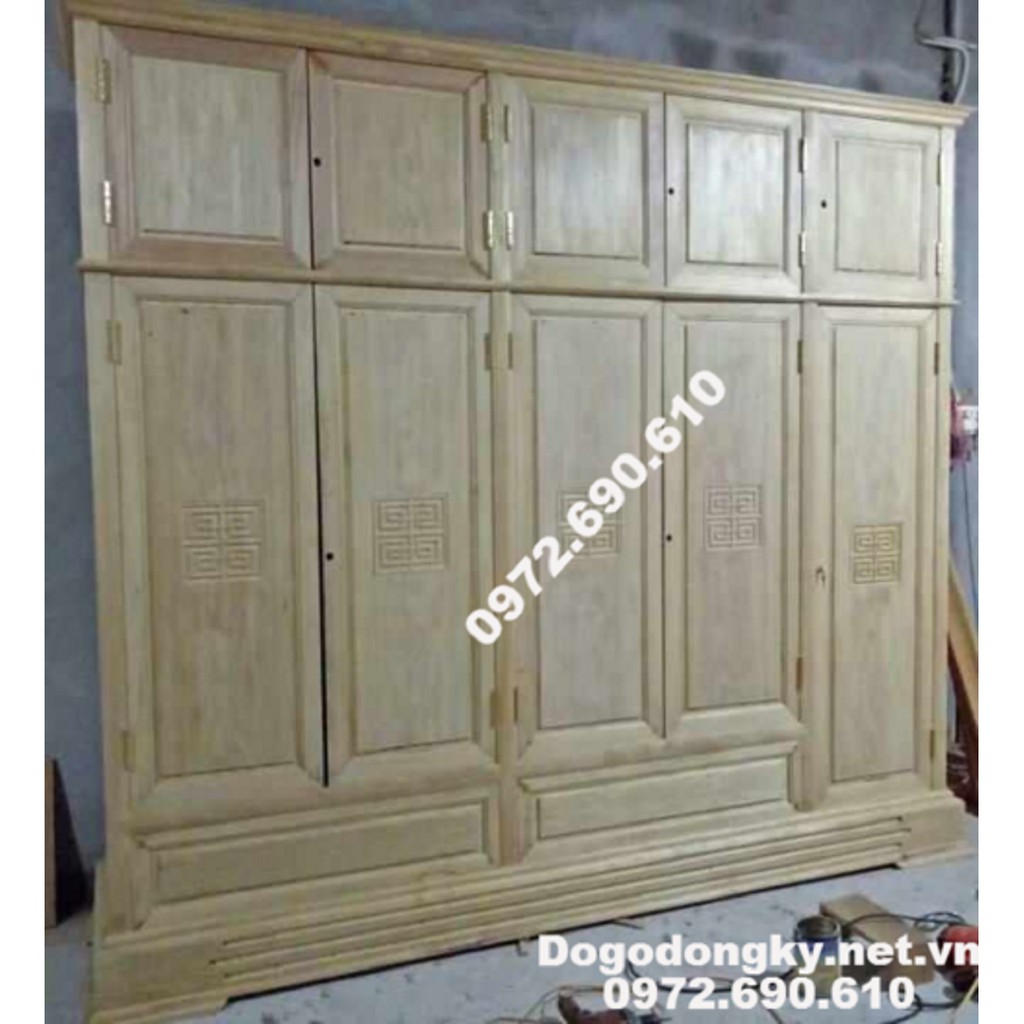 Tủ để quần áo đẹp gỗ gụ, Tủ áo 5 cánh TA33