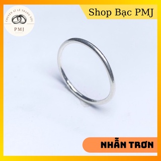 Nhẫn trơn bạc đẹp ⚡GIÁ TẠI XƯỞNG⚡ nhẫn bạc nữ thiết kế mẫu mã tinh tế sắc nét-Bạc Pmj