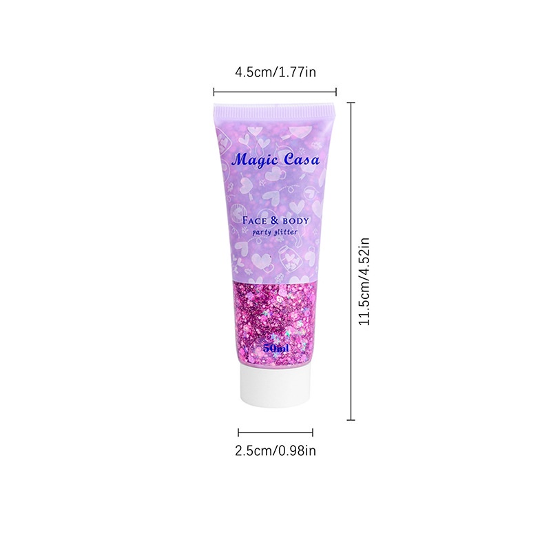 Gel Sequin Lấp Lánh Trang Điểm Mắt / Môi / Cơ Thể Dung Tích 50ML