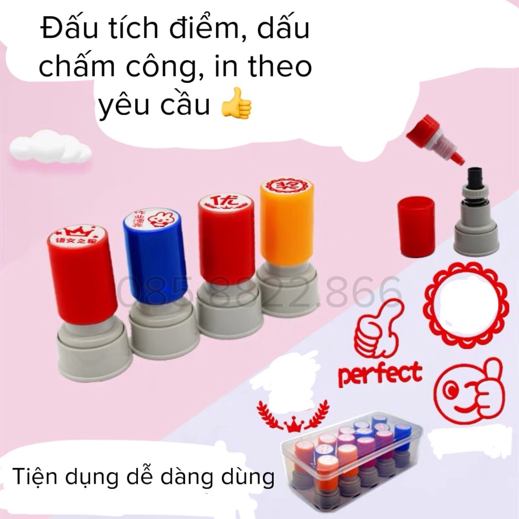 Dấu cô khen | tích điểm | khắc dấu theo yêu cầu