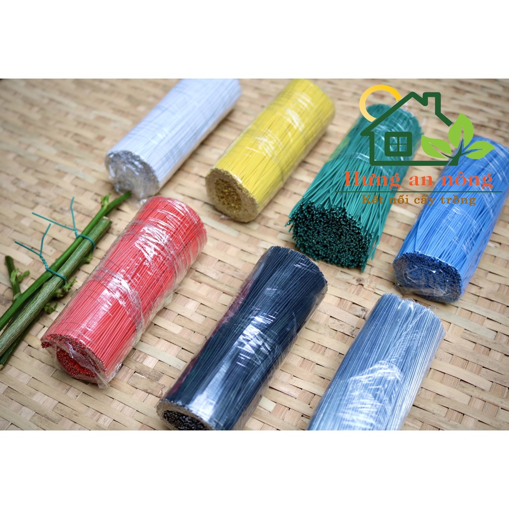 Bó 1.000 sợi kẽm bọc nhựa dạng tròn, được cắt sẵn 10cm, đường kính 0.9mm - dùng buộc cành, gói quà, buộc linh kiện