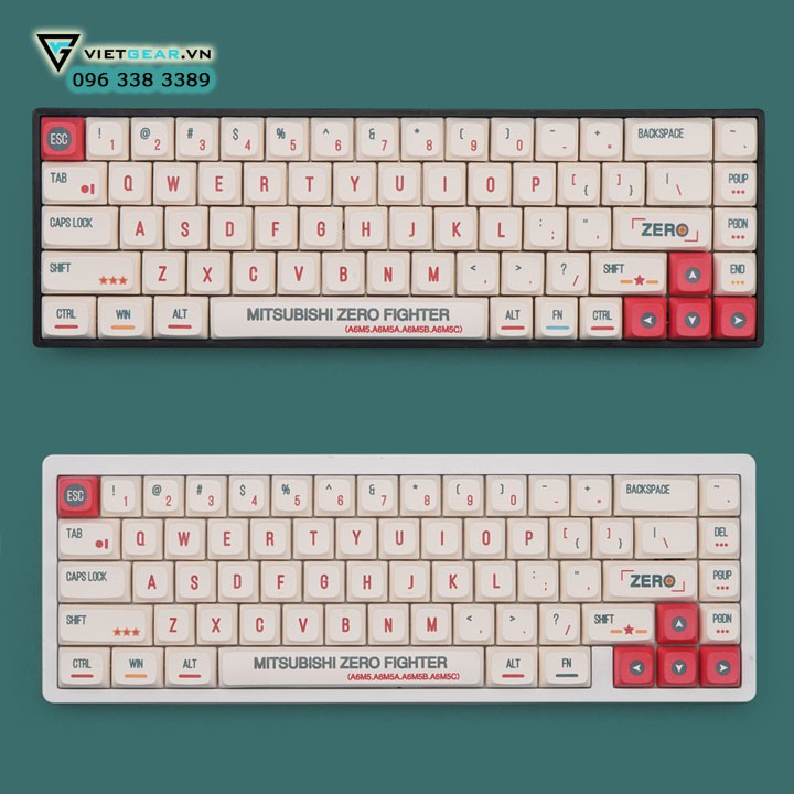 [Mã SKAMSALE03 giảm 10% đơn 200k] Bộ nút bàn phím XDA Zero Fight thick pbt in dyesub 148 nút