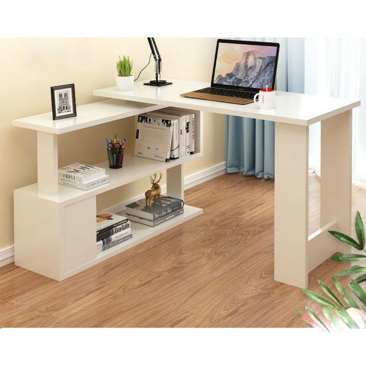 Bàn Làm Việc GỖ FUNA Xoay 360 Độ Sắp Xếp Xoay Chuyển Linh Hoạt, Chất Liệu Gỗ CN MDF Phủ Melamine - BLVG04