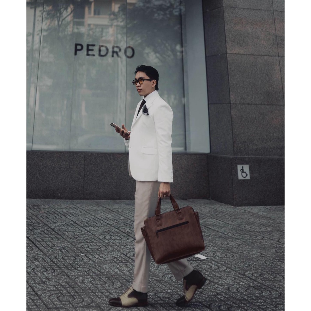 Vest Hàn Quốc Nam màu trắng from dáng trẻ trung lịch lãm-Shop Suit