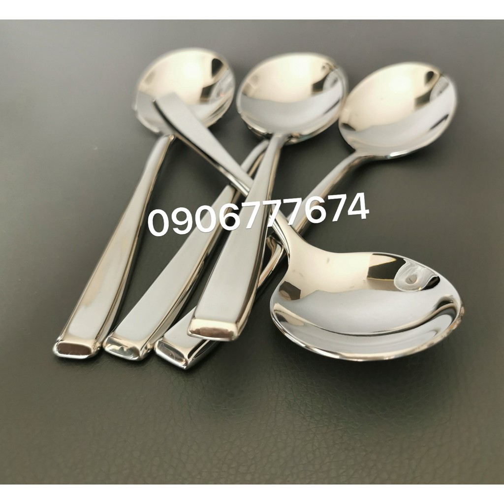 Bộ 5 Muỗng Ăn Soup Đầu Tròn Inox 304 Loại 1 LOREND