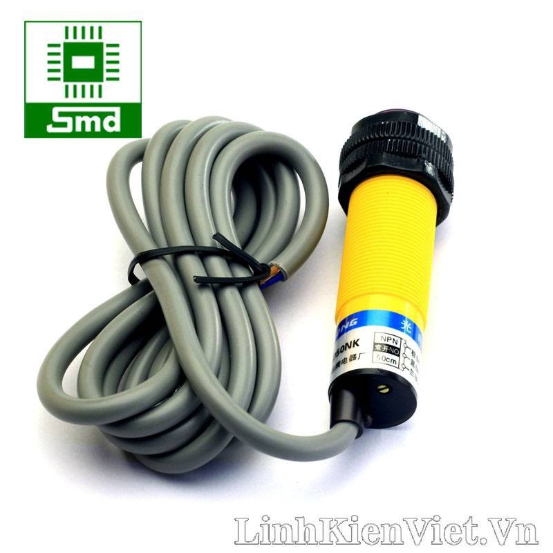 Cảm Biến Khoảng Cách E18 D50NK D80NK NPN thường mở chiều dài 80cm