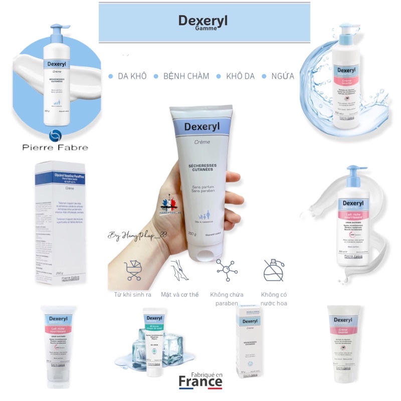 KEM DEXERYL PHÁP MẪU MỚI GLYCEROL DÙNG CHO CẢ GIA ĐÌNH 50g Và 250g