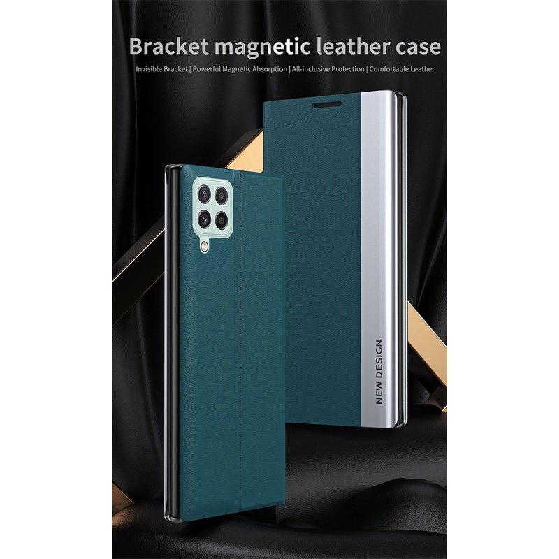 Ốp Điện Thoại Da Nắp Gập Từ Tính Dành Cho Samsung Galaxy M12 M32 M52 M62 F62