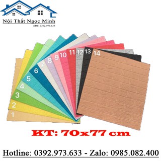 [Giảm 5k - Mua 50 Tấm] Xốp Dán Tường 3D Giả Gạch 70x77 cm Nhiều Màu Tiện Lợi Cách Âm, Chống Nóng, Chống Ẩm Mốc