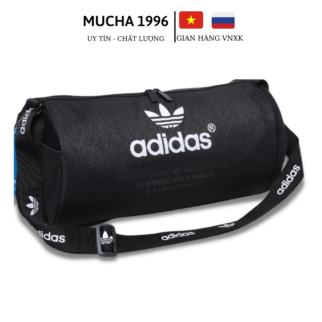 Túi tập gym kiểu Trống mini Adidas nhỏ gọn chất liệu polyester chống nước tốt kích thước 35x25x25cm