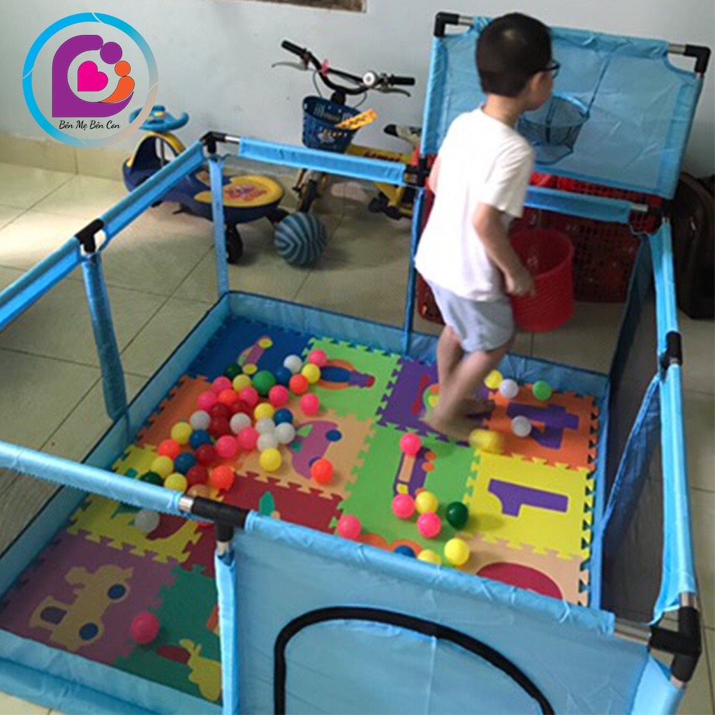 Quây bóng cho bé, Nhà bóng cho bé hình vuông kích thước 1.25 x 1.25m