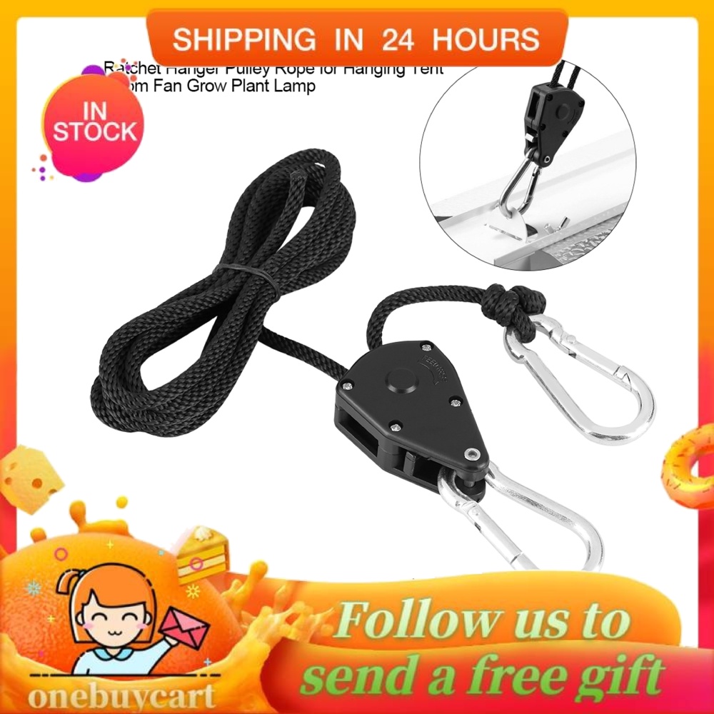 Set 2 móc dây ròng rọc chịu được sức nặng 105lb / 68kg chuyên dụng treo đồ