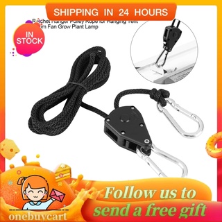 Onebuy Set 2 móc dây ròng rọc chịu được sức nặng 105lb / 68kg chuyên dụng treo đồ