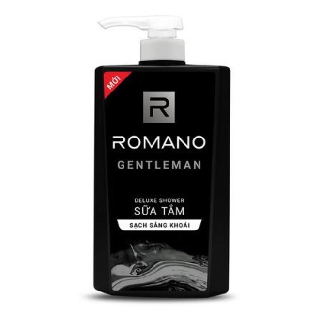 Combo Dầu gội 650ml và sữa tắm 650ml Romano Getleman+ tặng 5 gói dầu gội Romano