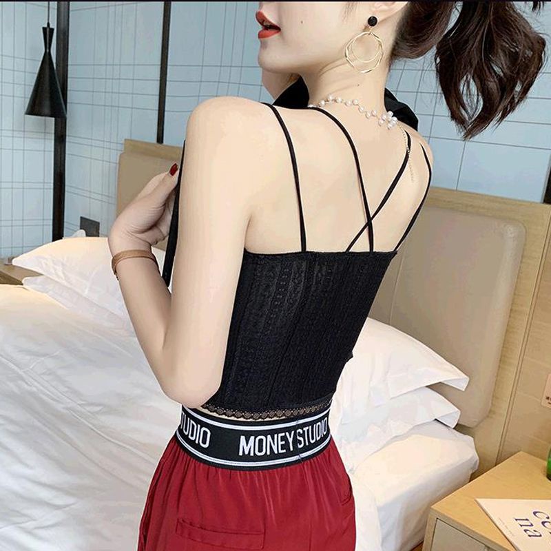 Áo Bra 2 Dây Phối Ren Dáng Dài Kèm Mút Đệm Ngực Mã 995