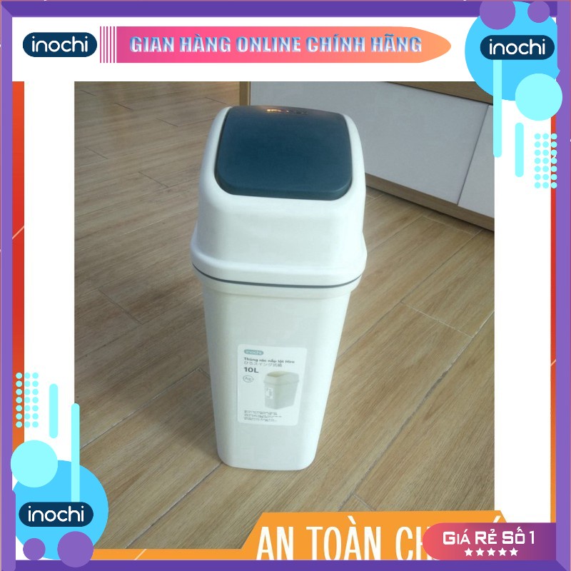 Thùng rác nắp lật Inochi 10L (tiêu chuẩn Nhật Bản)