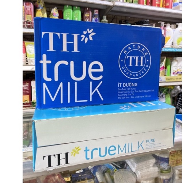 Thùng 12 Vỉ Sữa Tươi TH True Milk Vỉ To x180ml