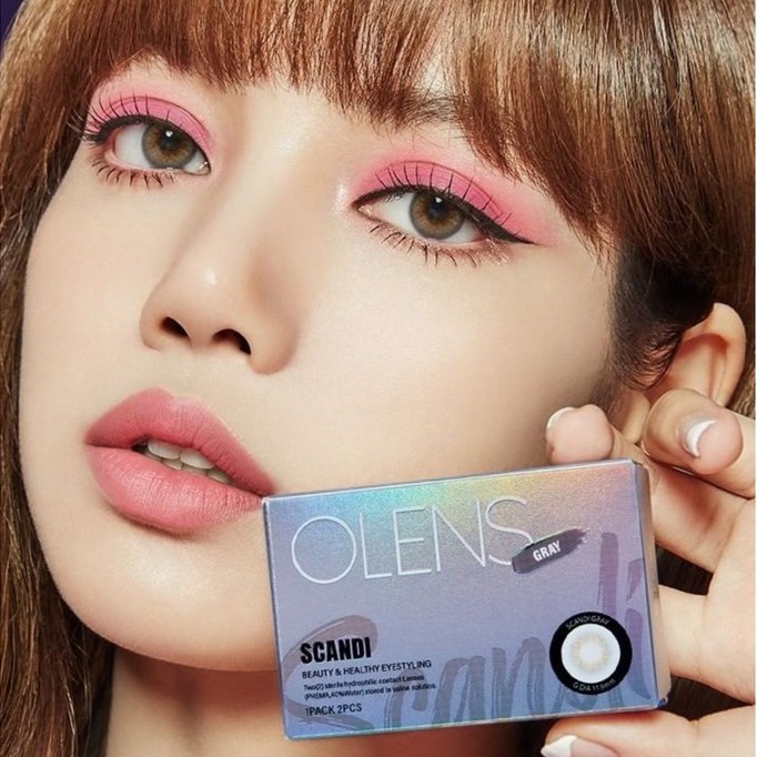 [Lens 1 Tháng] Áp Tròng Không Viền SCANDI GRAY - Cao Cấp Nội Địa Hàn OLENS Chất Liệu PC Hydrogel Ẩm Cao Cho Mắt Nhạy Cảm