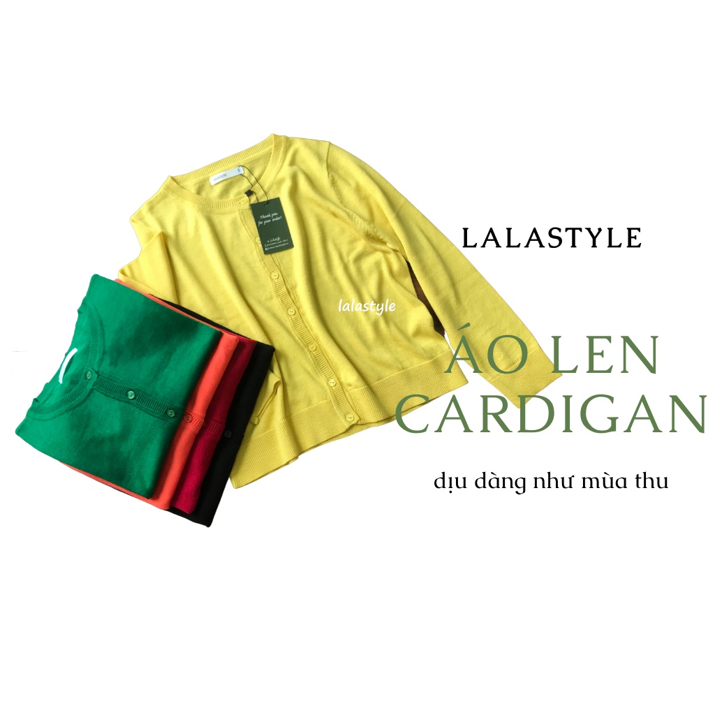Áo len cardigan lửng Lalastyle