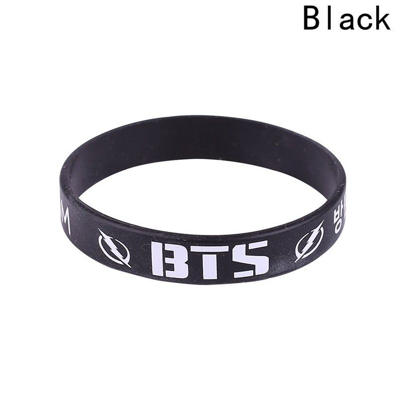 Dây đeo bằng silicone in chữ cho fan nhóm BTS