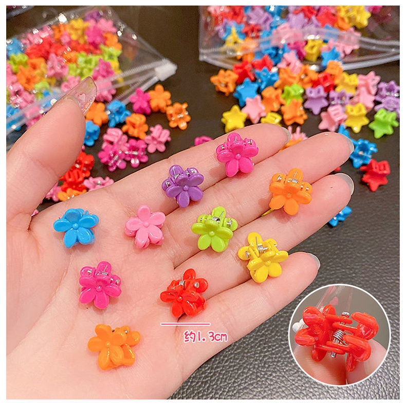 30 Cái / Túi Kẹp TÓc Mini Dễ Thương Trái Tim Hoa Vương Miện Động Vật Đầy Màu Sắc Ngọt Ngào Cho Bé