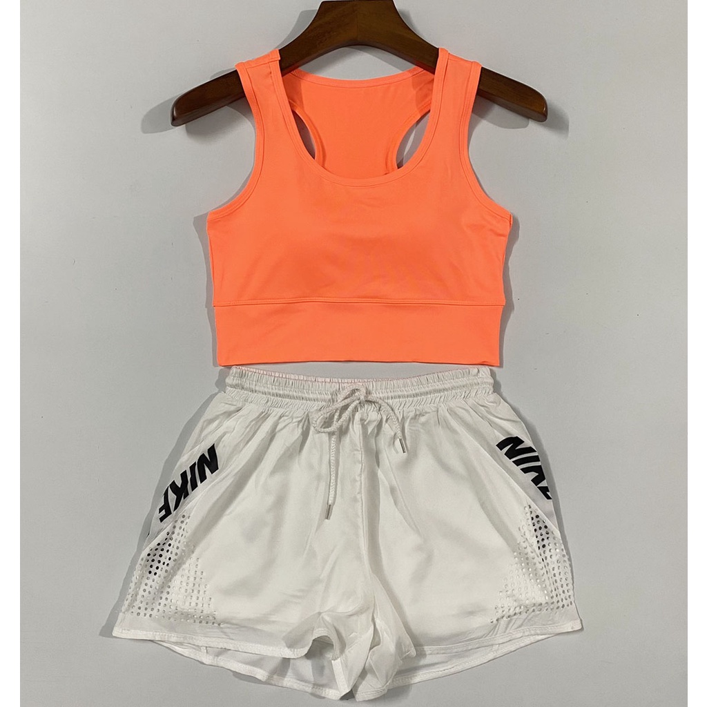 Bộ Tập Thể Thao Nữ - Áo Bra - Quần Short 2 Lớp Phù Hợp Chạy Bộ, Tennis, Cầu Lông, Gym Màu Sắc Trẻ Trung Năng Động