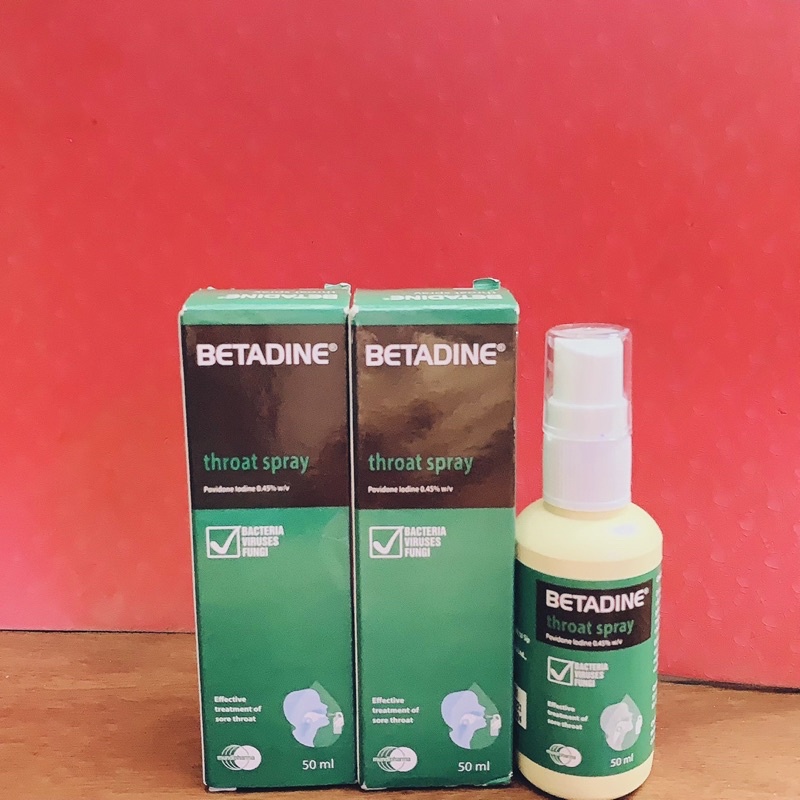 Xịt họng Betadine 50ml Giảm Viêm Họng, giảm ho