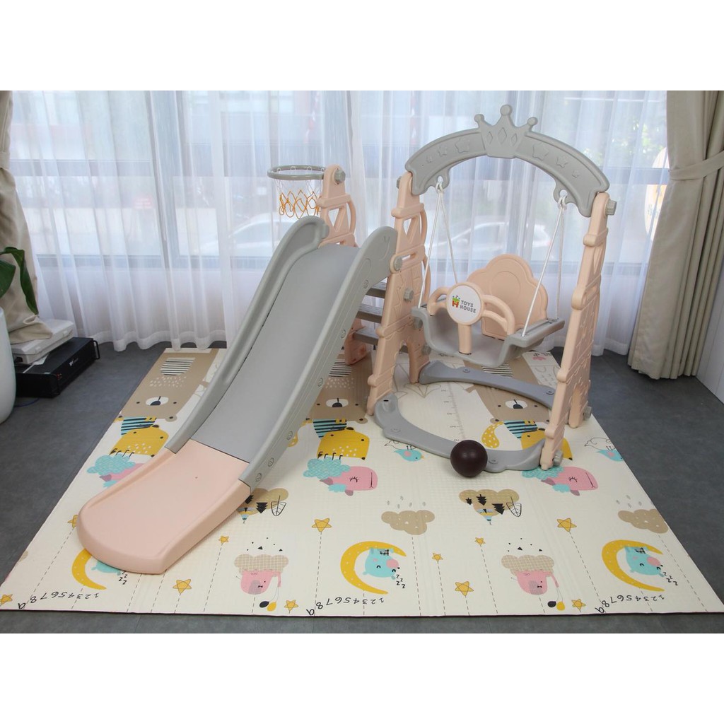 Cầu Trượt Xích Đu Bóng Rổ 3in1