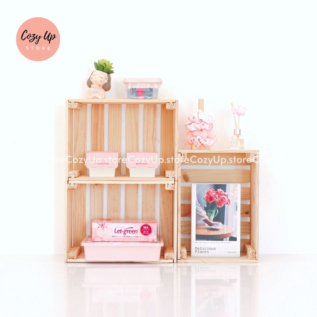 [Mã LIFE1404ALL50K giảm 10% đơn 200K] HỘP GỖ TRANG TRÍ DECOR- HỘP PALLET GỖ THÔNG