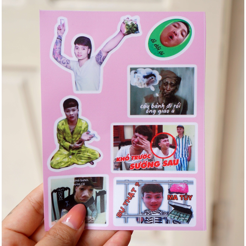 Sticker Khá Bảnh - Huấn Rose | Sticker Dán Nón Bảo Hiểm Chất Liệu PVC Chống Thấm Nước