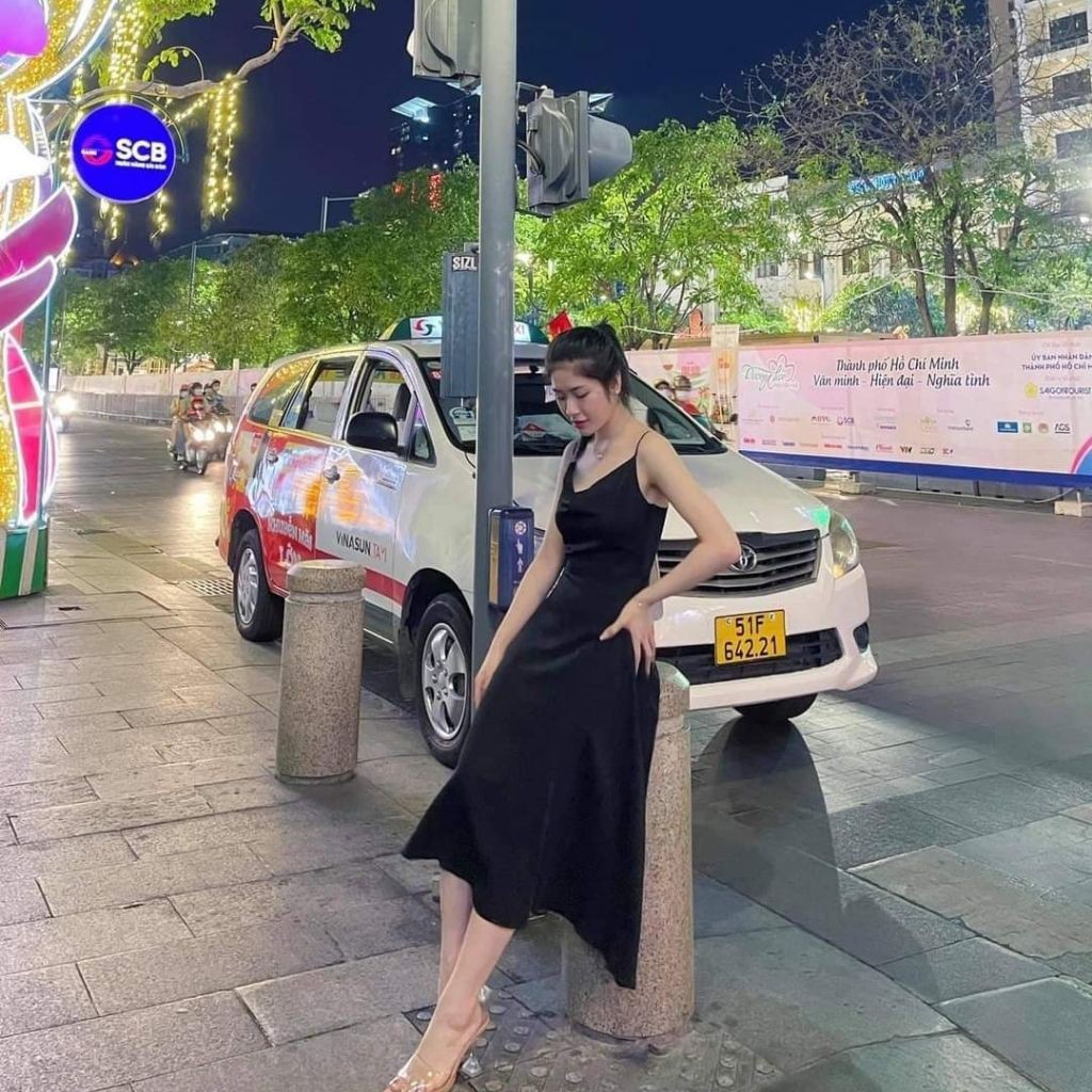 Váy thiết kế nữ 2 dây dáng suông lụa Hàn, Đầm thiết kế nữ 2 dây dáng suông lụa Hàn Daudoo Boutique 40 đến 60kg QATE A2 | BigBuy360 - bigbuy360.vn