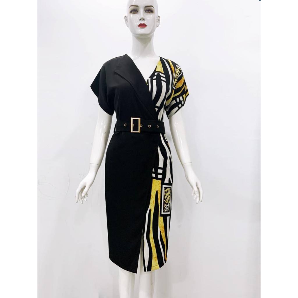 Đầm Ôm Cổ Vest Kèm Nịt ANN2136 | BigBuy360 - bigbuy360.vn