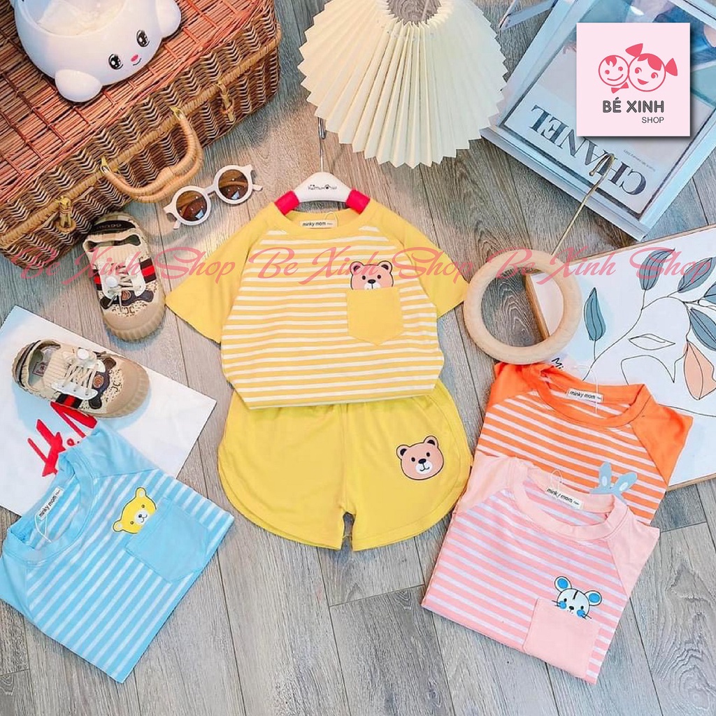 Quần áo trẻ em Đồ bộ minky mom cho bé trai bé gái mùa hè  Đồ bộ hè cho trẻ em bé trai gái thun lạnh SỌC_TÚI