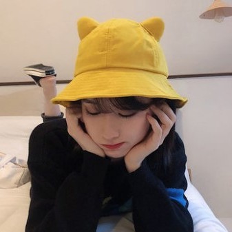 Nón bucket tai gấu có đuôi siêu cute