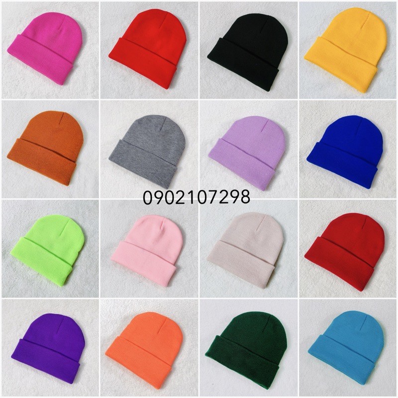 [Mã FASHIONMON194 giảm 10K đơn 20K] [Chuyên Sỉ] Mũ Len Trơn Beanie Nhiều Màu Cho Nam Nữ 30cm