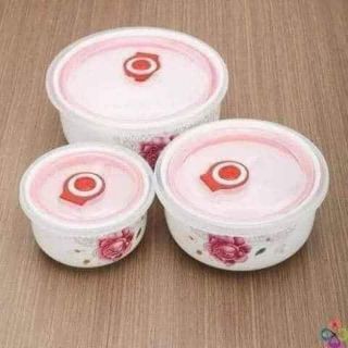 Bộ bát sứ có nắp hút chân không