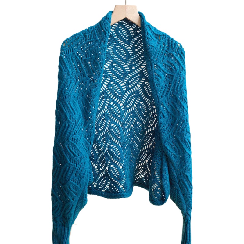 Khăn Choàng Cardigan Mềm Mại Màu Trơn Giữ Ấm Mùa Đông Cho Nữ