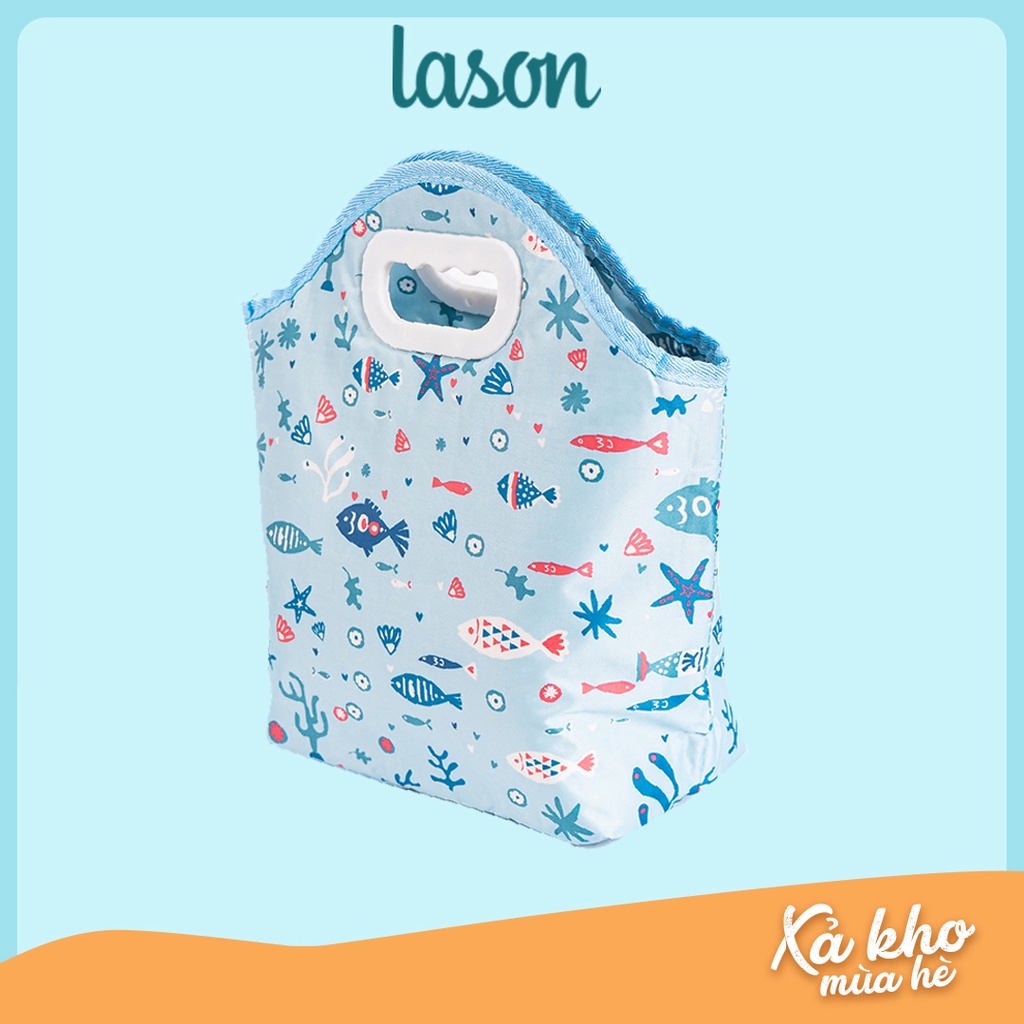Túi đựng hộp cơm Seamless cao cấp LASON, túi giữ nhiệt ca men, cặp lồng