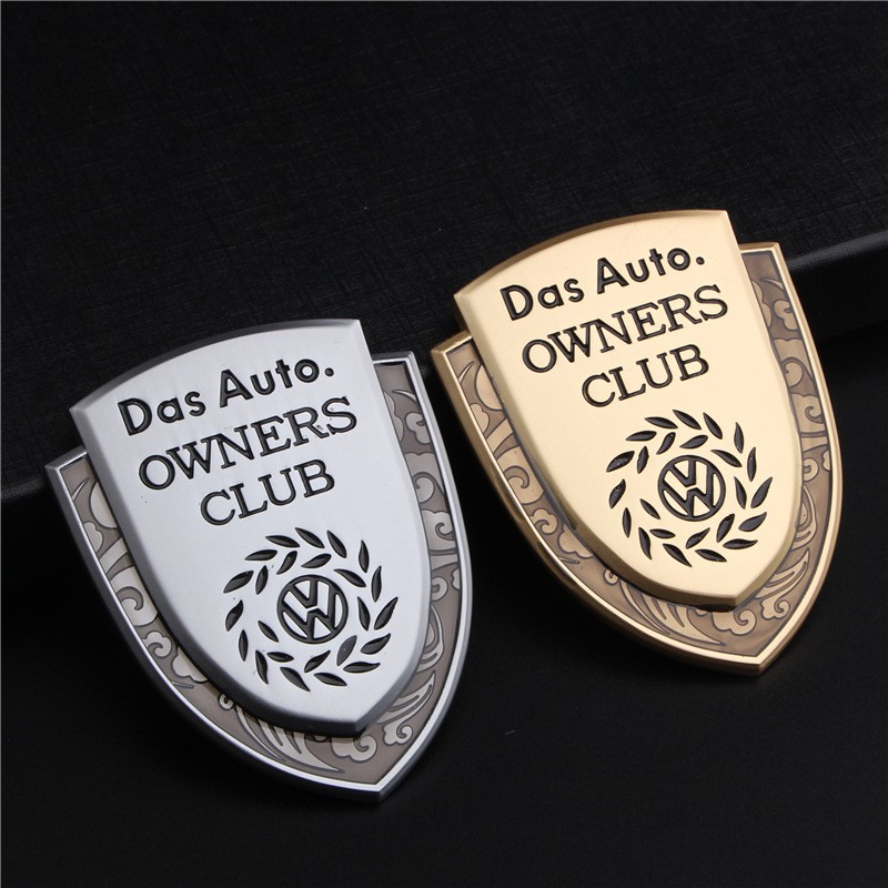Metal Das Auto Owners Club Side Emble Sticker Volkswagen VW