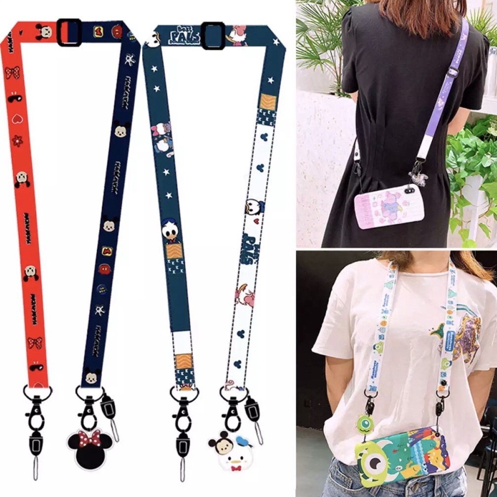 Dây đeo điện thoại chiều dài tối đa 130cm có khóa điều chỉnh độ dài tiện lợi nhiều mẫu xinh xắn
