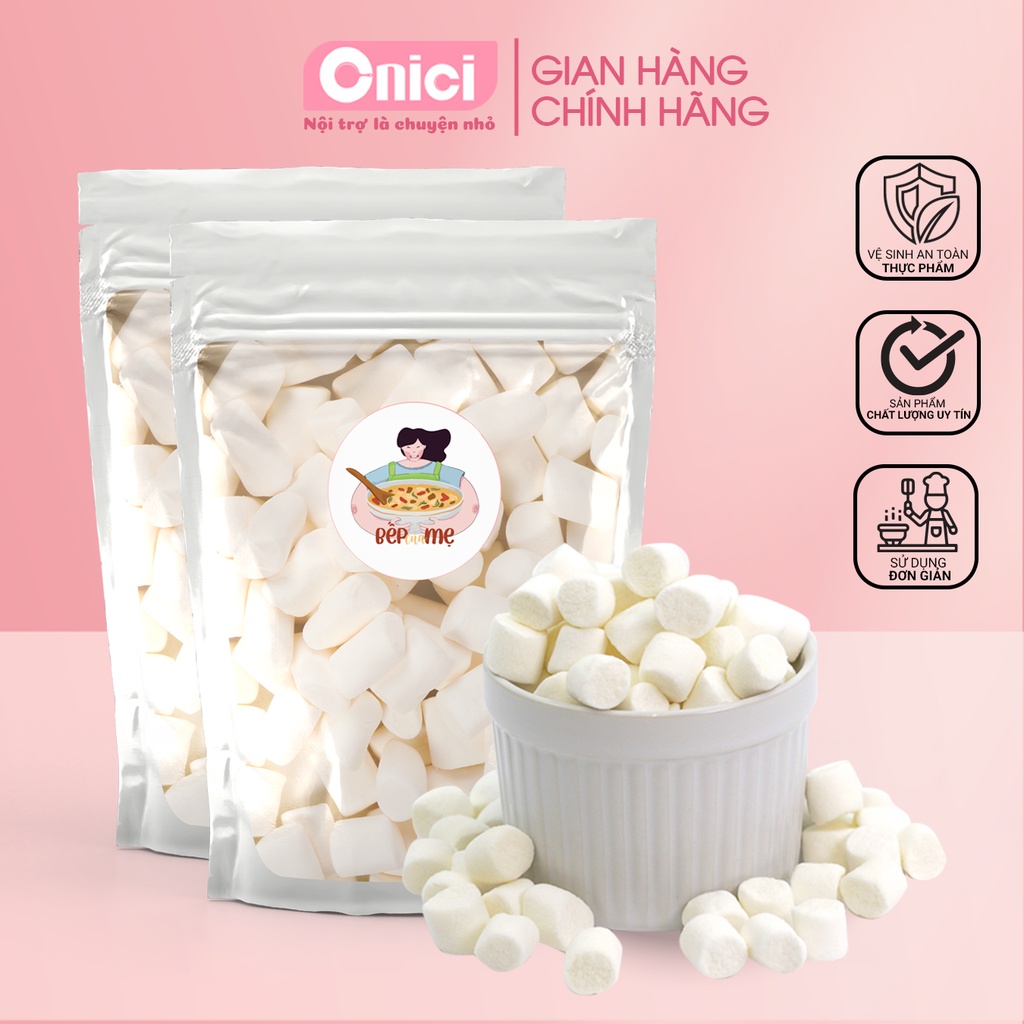 Kẹo xốp bông gòn Marshmallow 500gr BẾP CỦA MẸ ONICI