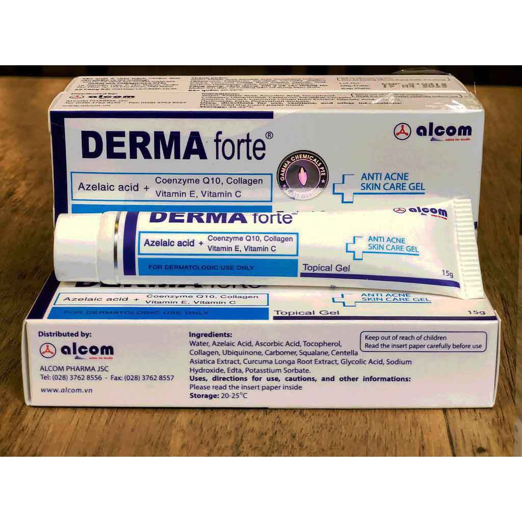 Kem giảm mụn Derma Forte Gel 15g - Giảm Mụn Trứng Cá, Ngừa Thâm, Mờ Sẹo, Dưỡng Da | WebRaoVat - webraovat.net.vn