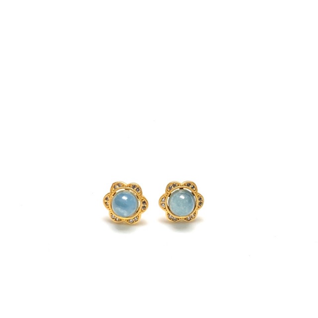 Hoa tai aquamarine