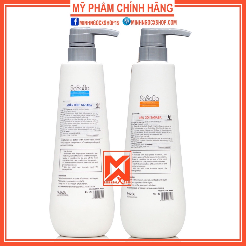 Dầu gội xả hoàn hình SASABA New 800ml chính hãng