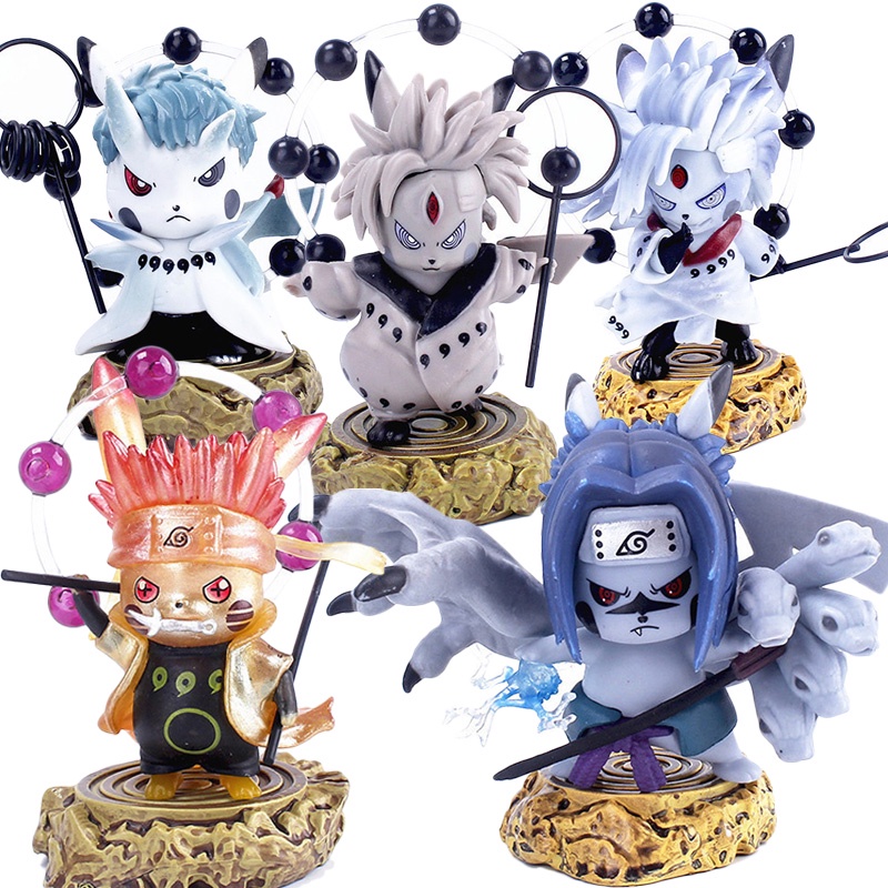 Mô Hình Nhân Vật Anime Sống Động Chất Lượng Uzumaki Figure Pikachu Cosplay Uchiha Sasuke Obito Madara Doll Toy