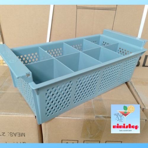 Khay Rack Đựng Dao Muỗng Nĩa 8 Ngăn - Khay Nhựa Đựng Dao Muỗng Nĩa - Dụng Cụ Pha Chế