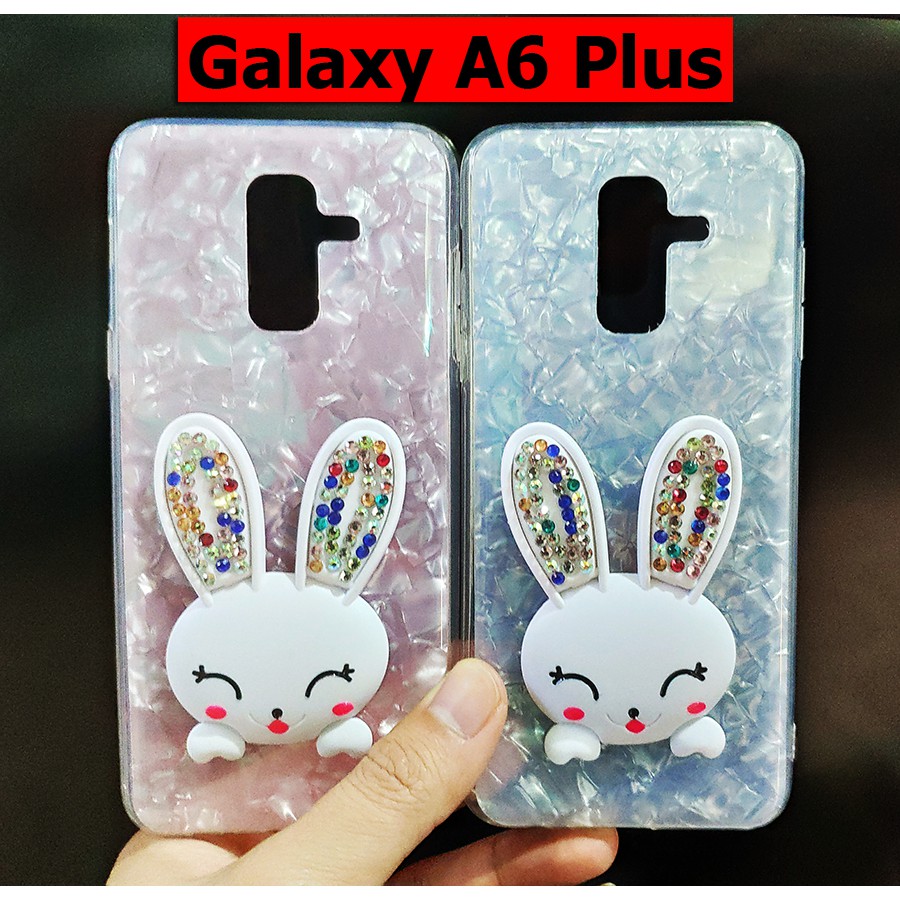 Ốp lưng gấu đính đá Galaxy A6 Plus