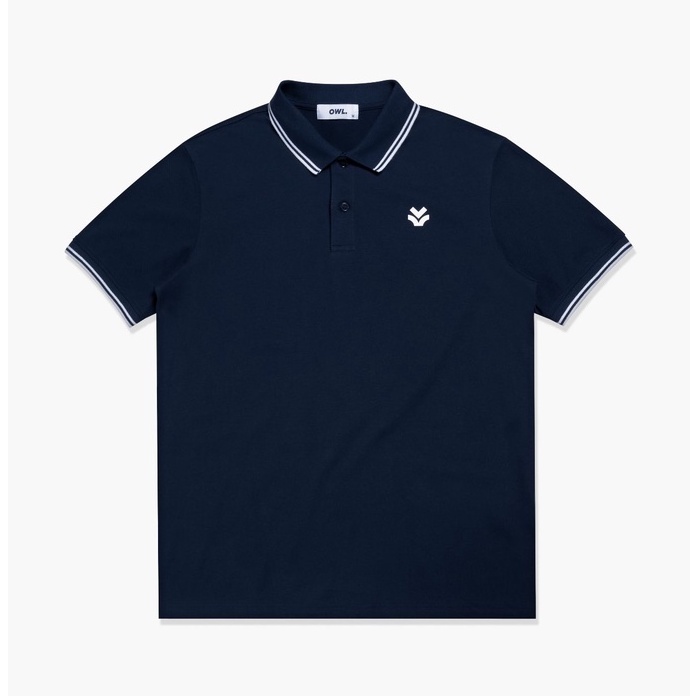 [Mã LTP50 giảm 50000 đơn 150000] OWL BRAND® Striped Polo - Áo thun có cổ màu xanh navy - OWL170621