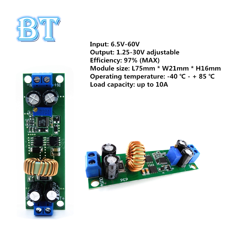 Mô Đun Hạ Áp 10A DC-DC 60V 48V 36V 24V 6.5V Sang 30V 24V 12V 3V Dành Cho Xe Hơi